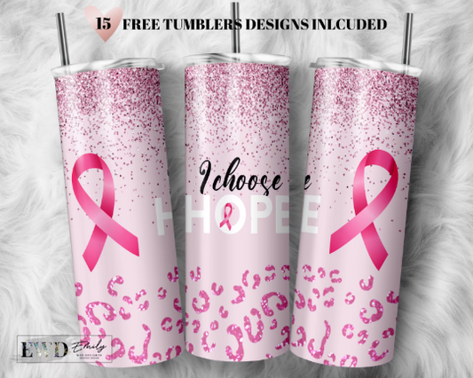Breast Cancer Tumbler  Cancer Awareness Sublimation