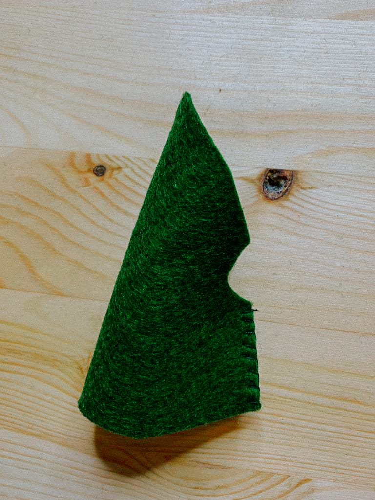 Blanket stitch gnome shape