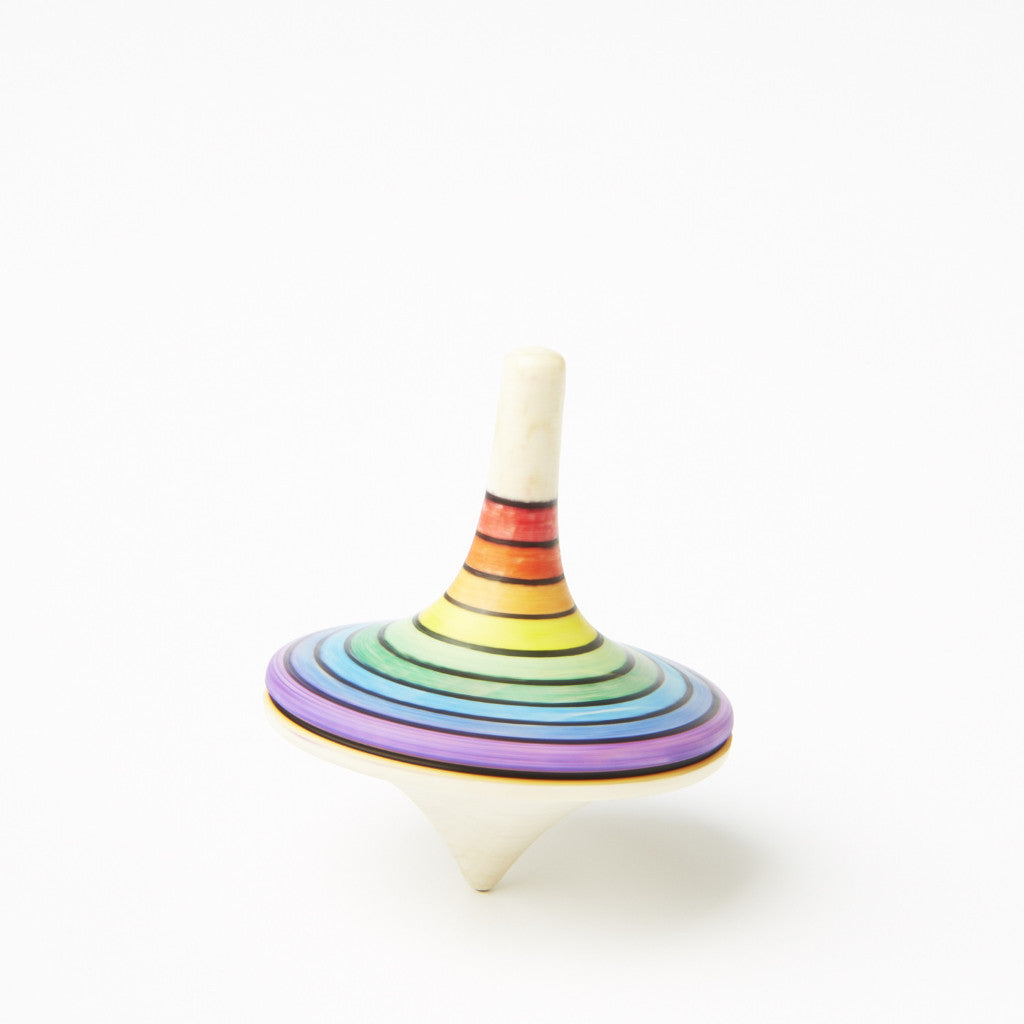 large wooden spinning tops