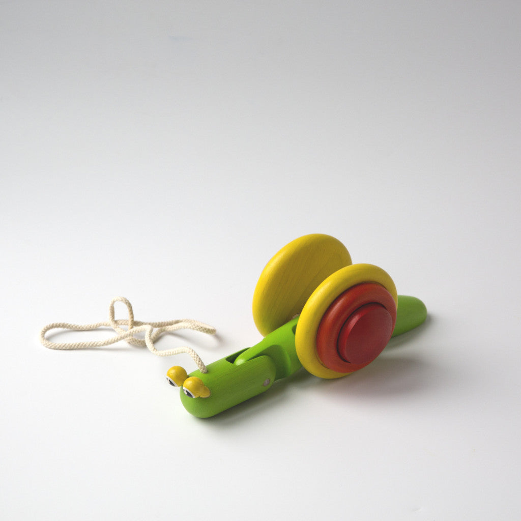 wooden snail toy