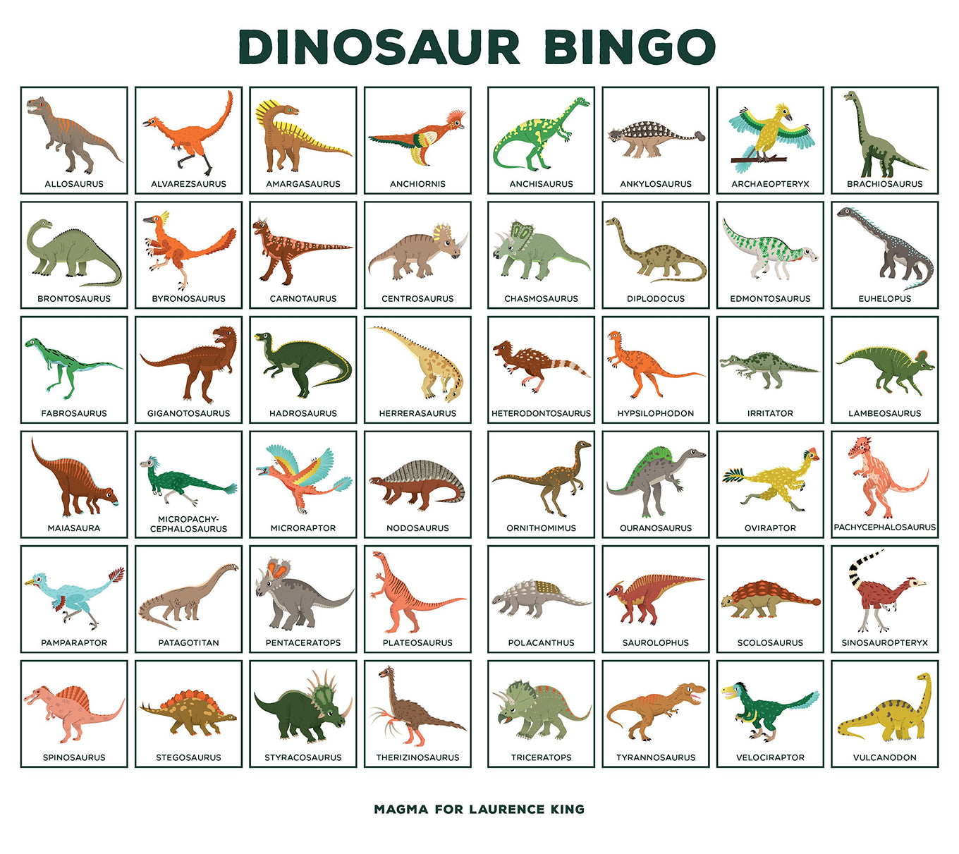 Dinosaur bingo free