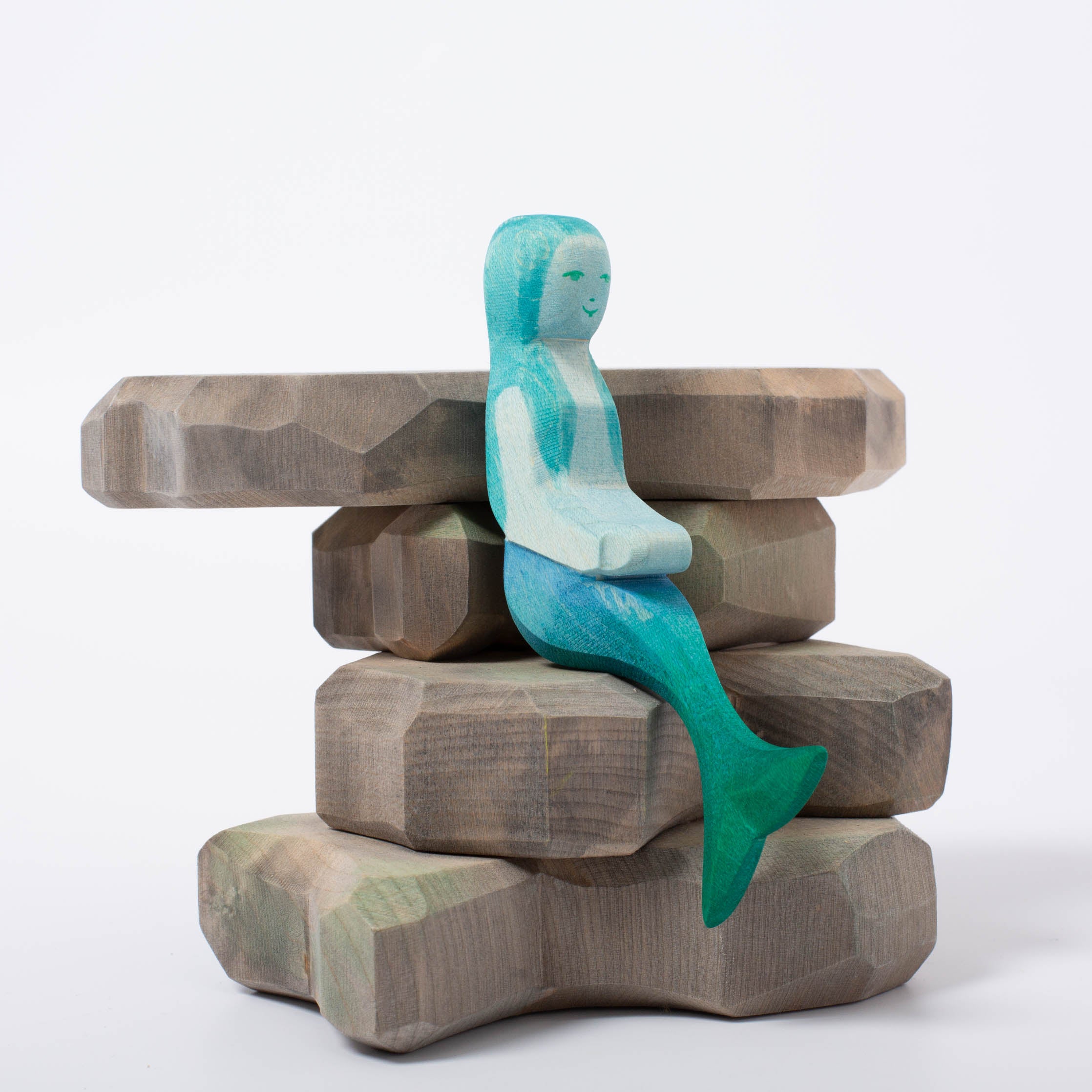 wooden mermaid toy