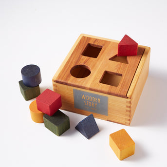 wooden story natural stacking toy