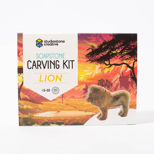 Studiostone Creative Soapstone Carving Kit | Lion | © Conscious Craft