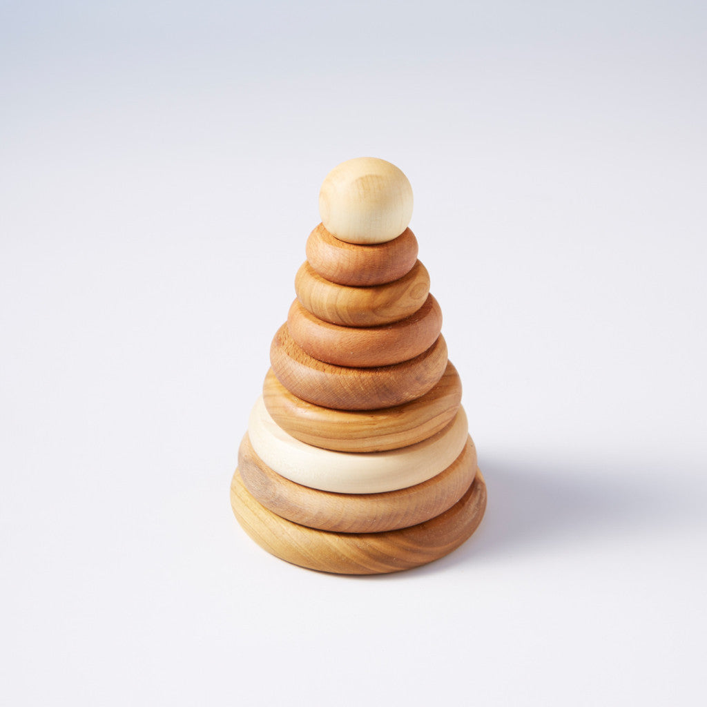 natural wood stacking toy