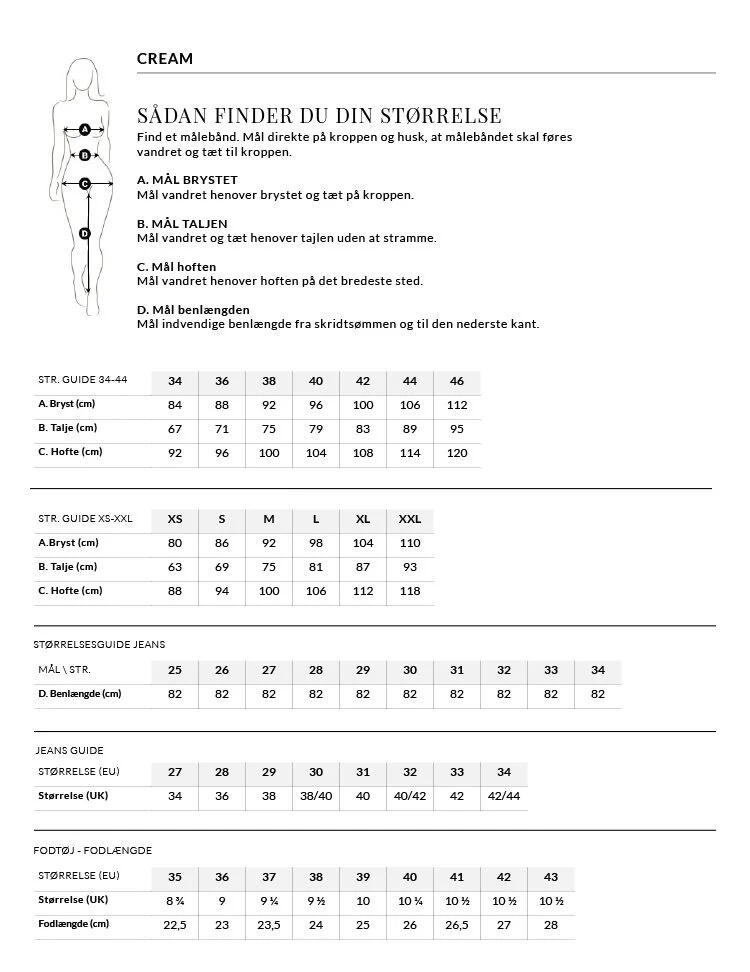 Størrelsesguides delt pr. Mærke By Angele