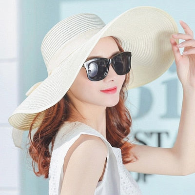 Hats for Women simple summer straw hat women big wide brim beach hat s –  Nancy Alvarez Collection