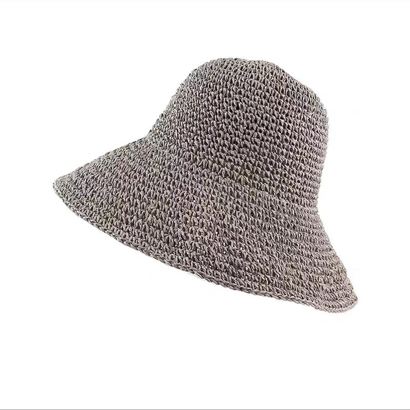 Parent Child Raffia Flowers Sun Hat Wide Brim Floppy Summer Hats For Women  Beach Panama Straw Dome Bucket Hat Femme Shade Hat From Oncemorelove6789,  $6.84