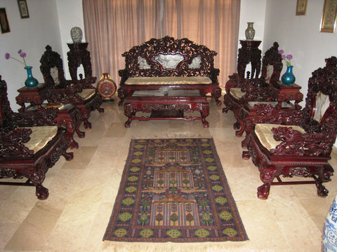 Chinese Hand Made Vintage Antique Rose Wood Furniture Induscarpets