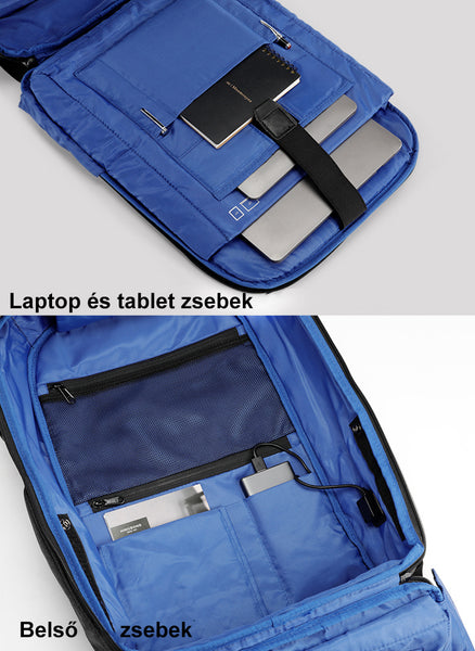 Kingsons Breeze laptop hátizsák belső zsebei