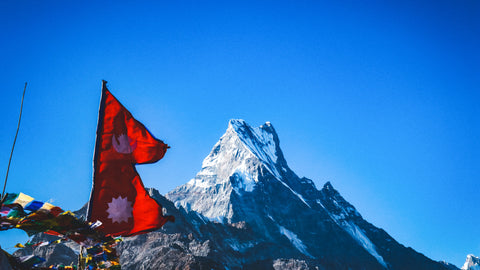 moutains nepal flag