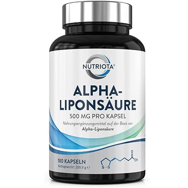 Alpha Liponsyre ALA 500 mg | 180 højdosis veganske kapsler