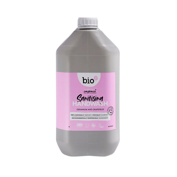 BIO-D Antibakteriel Håndsæbe 5 L - Geranium & Grapefrugt