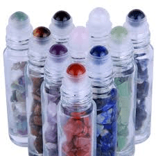 #3 - 10. stk. Gemstone Glass Roller Bottles