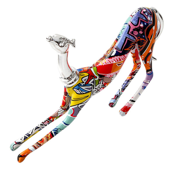 Billede af Model Dobermann som strækker sig - Kreative farverige figurer