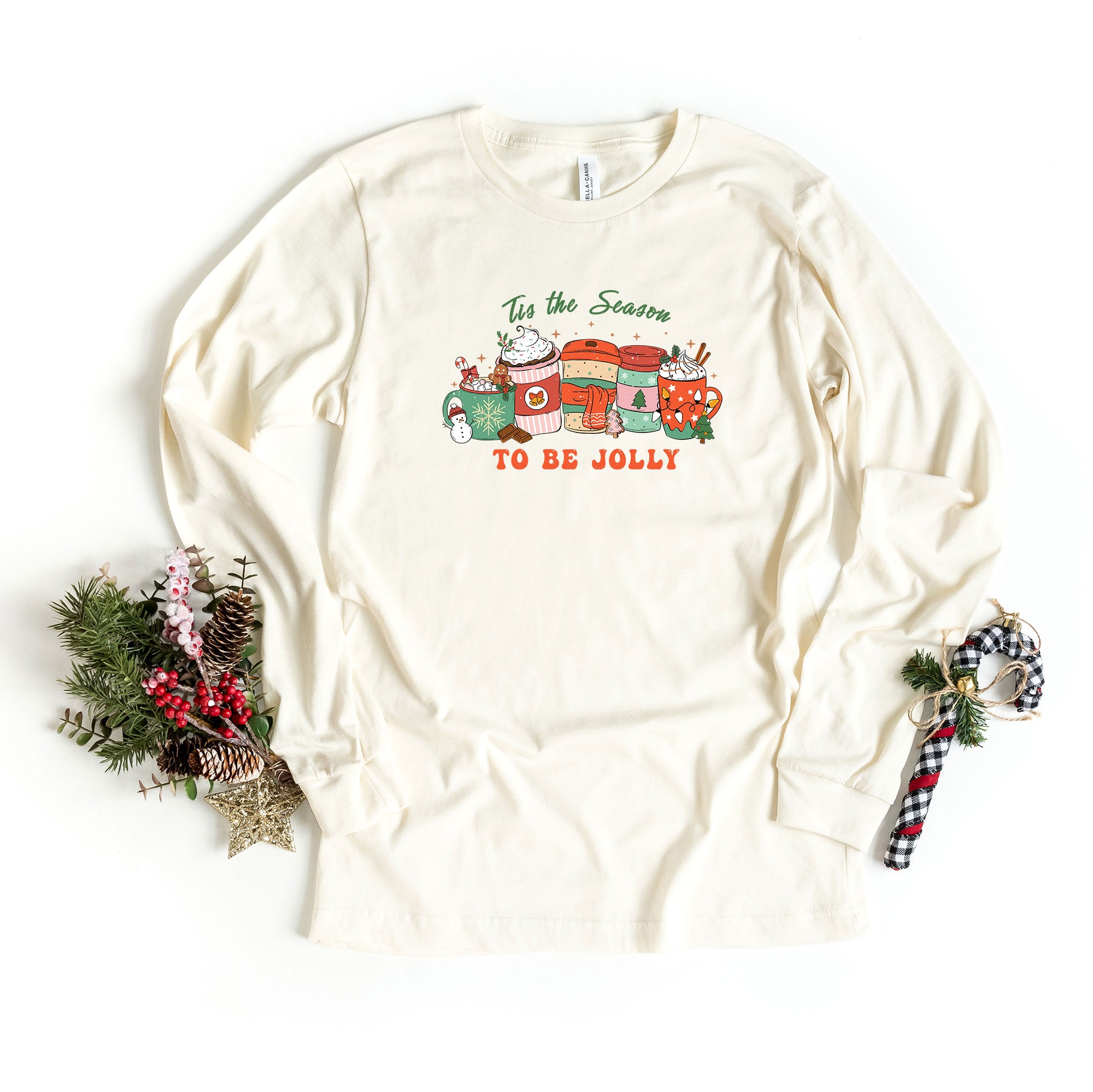 Jolly Season Mugs | Long Sleeve Graphic Tee