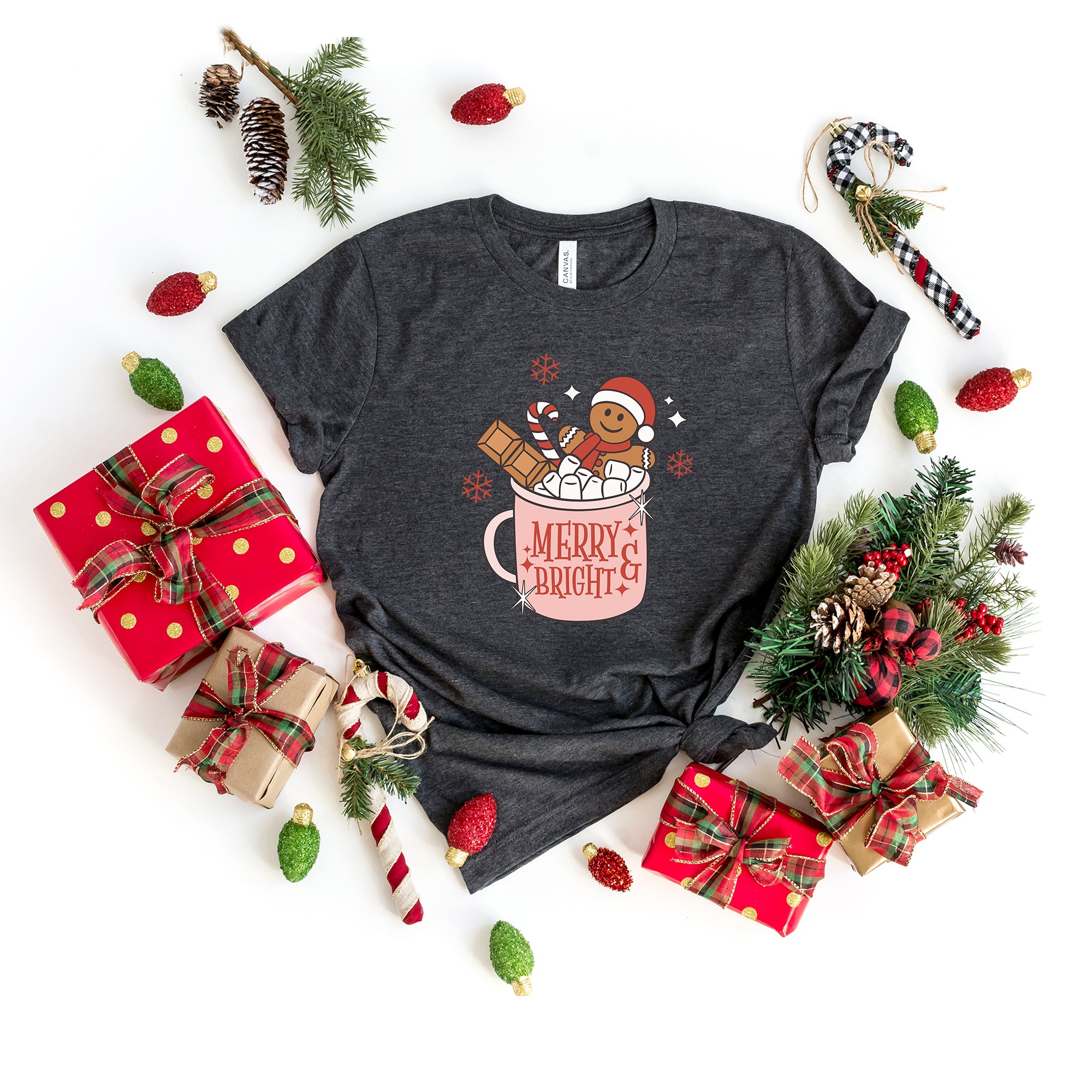 Merry and Bright Mug | Short Sleeve Crew Neck