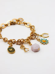 Composition of lucky charm bracelet