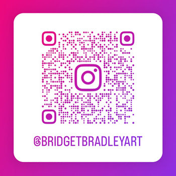 QR Code. Use the QR code to take you to  Bridget Bradley's Instagram profile and feed