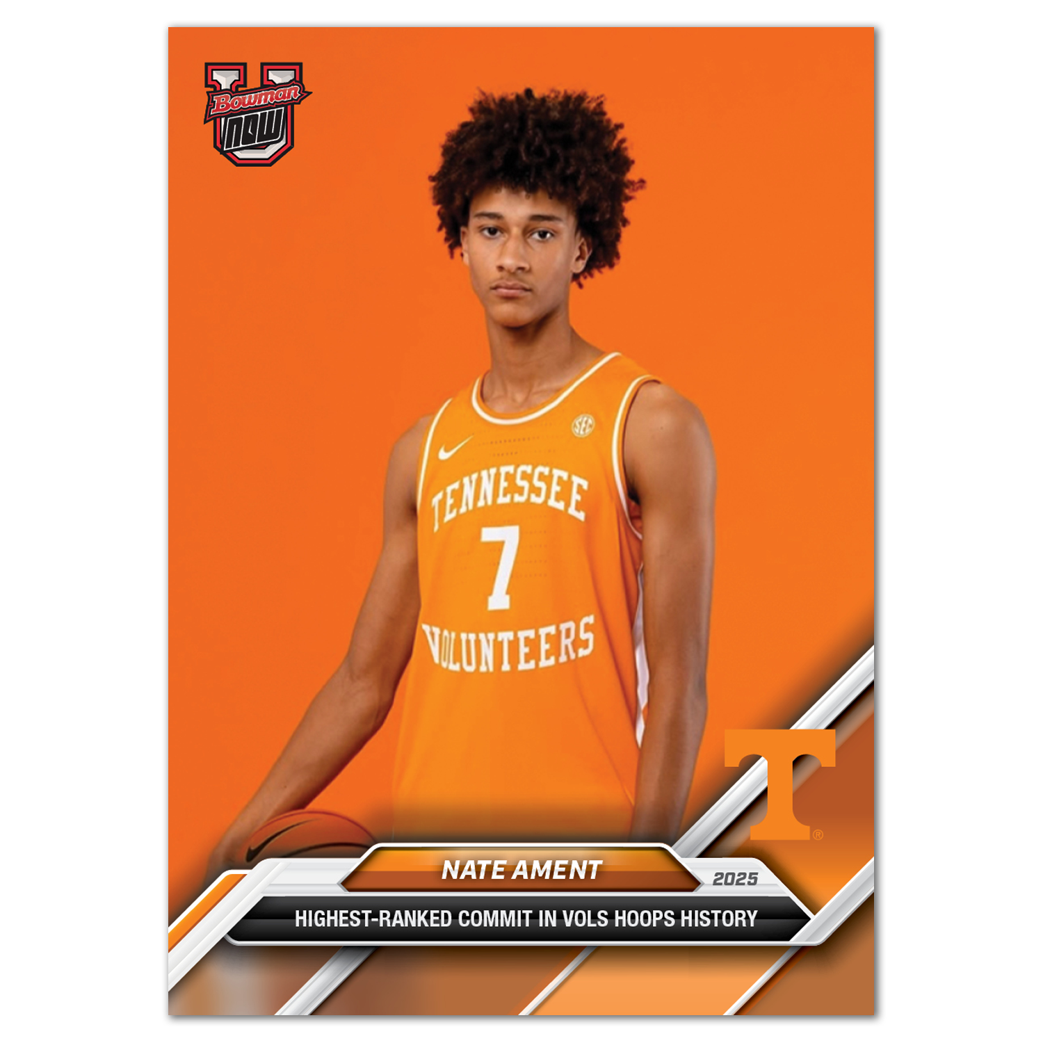 Nate Ament - 2024-25 Bowman U NOW® Basketball - Card 110 - LOOK FOR AUTO - PR: 2235