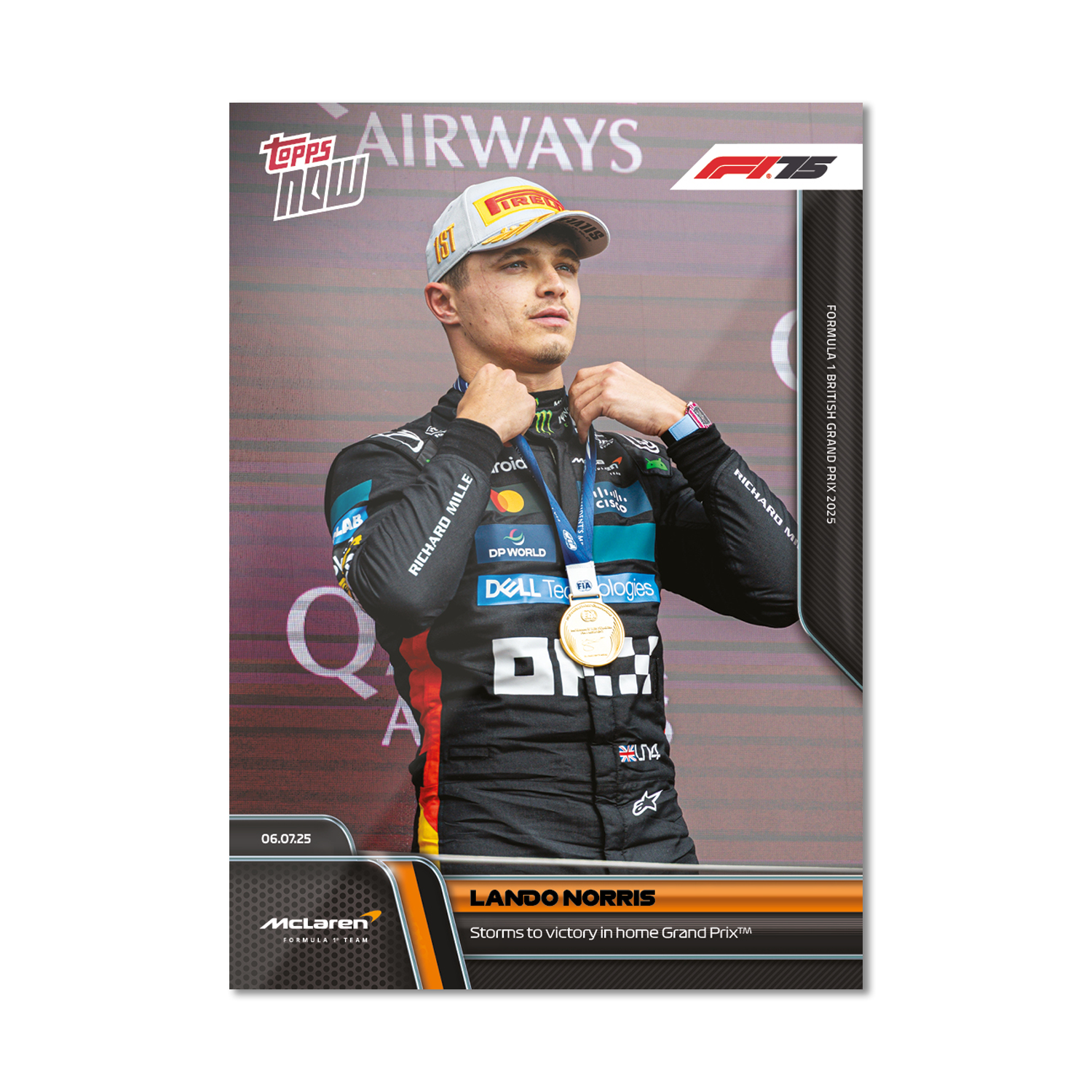 Lando Norris - 2025 Formula 1® Topps NOW® - Card 50