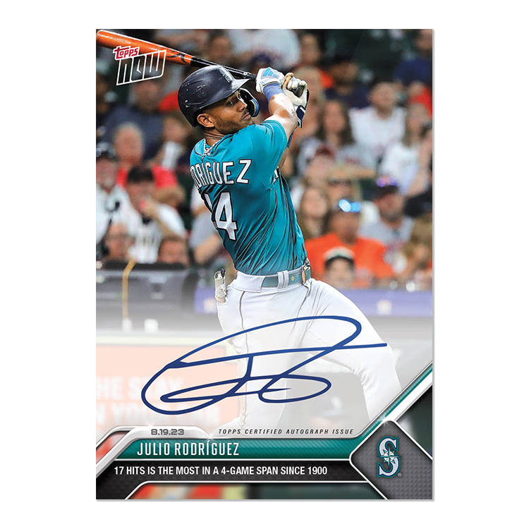 On-Card Autograph # to 99 or Lower - Julio Rodríguez - 2023 MLB TOPPS  NOW® Card 731