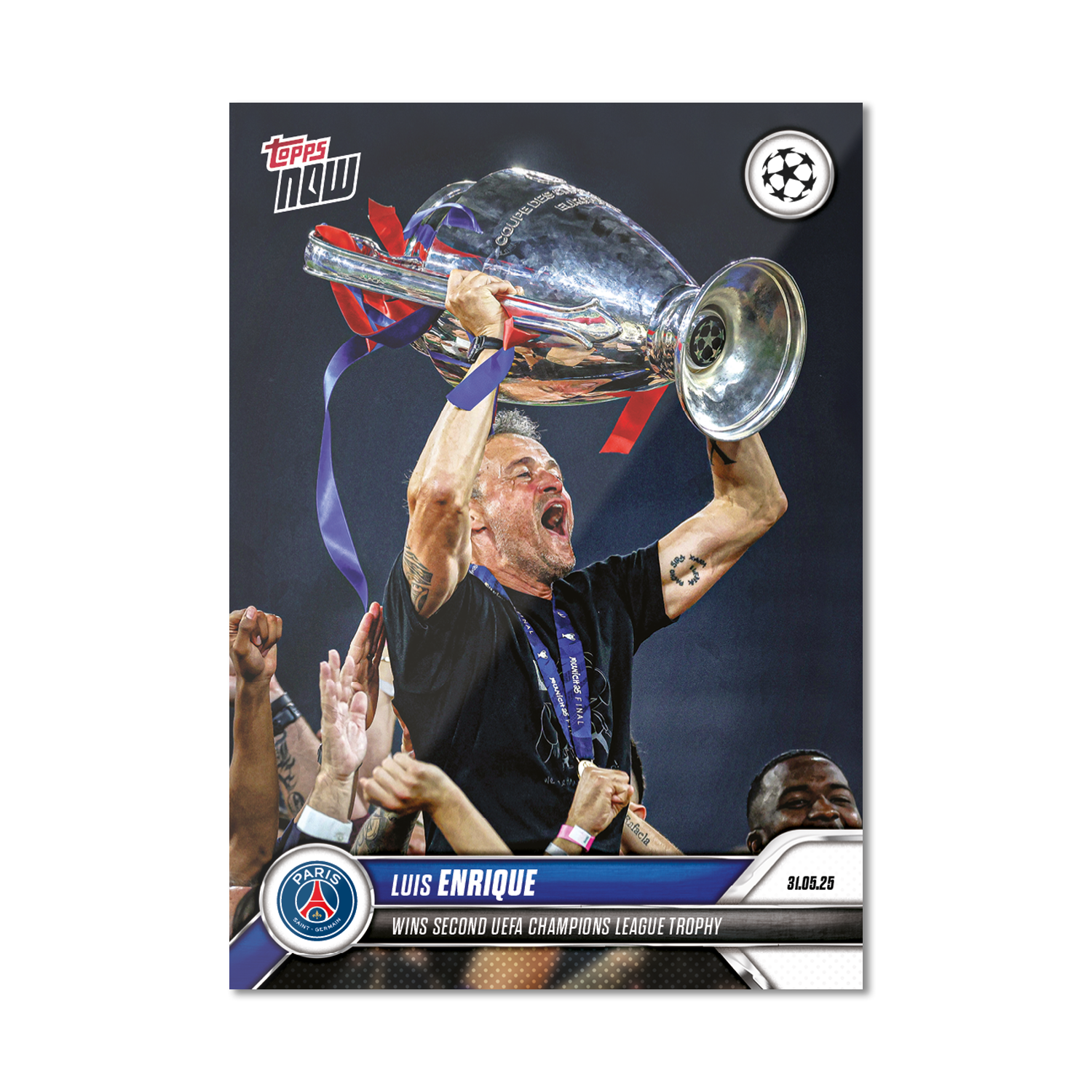 Luis Enrique - 2024-25 UCL Topps NOW® - Card 161 - LOOK FOR AUTO - PR: 1221