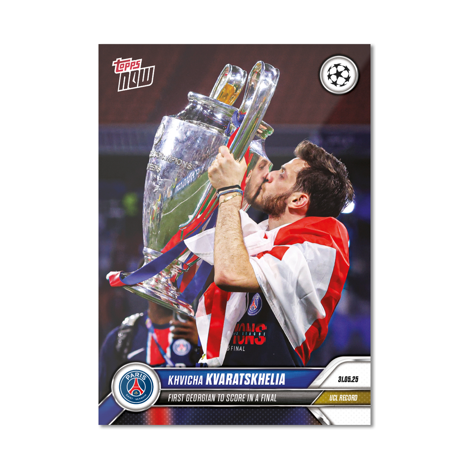Khvicha Kvaratskhelia - 2024-25 UCL Topps NOW® - Card 163 - LOOK FOR AUTO-RELIC - PR: 1971