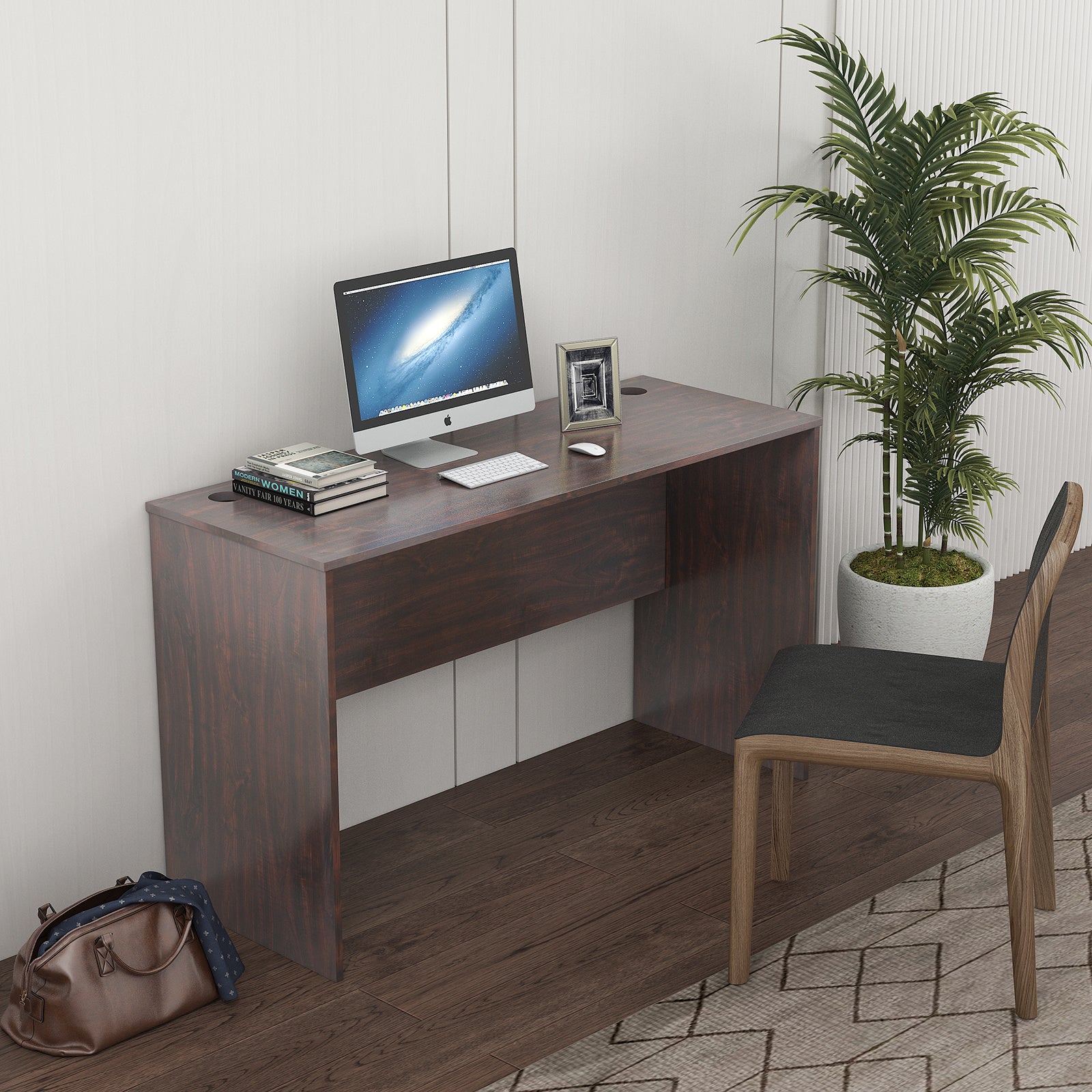 Classic Computer Desk Modern Office Design Nut-Brown