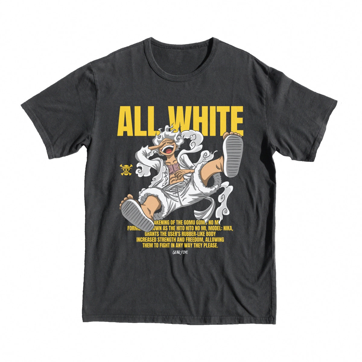 All White Tee - Anime Style Streetwear