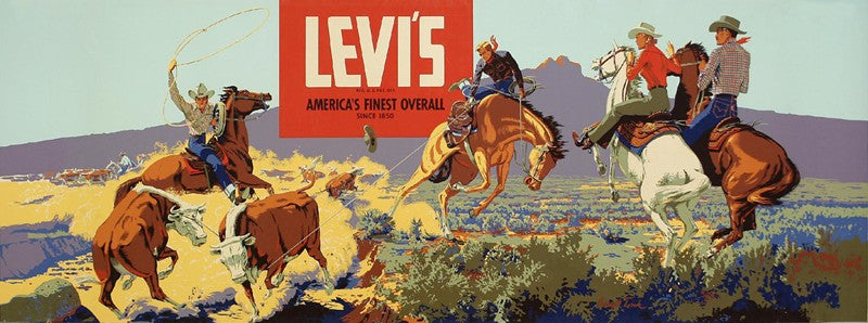 Vintage Levis Cowboy Ad Western wear