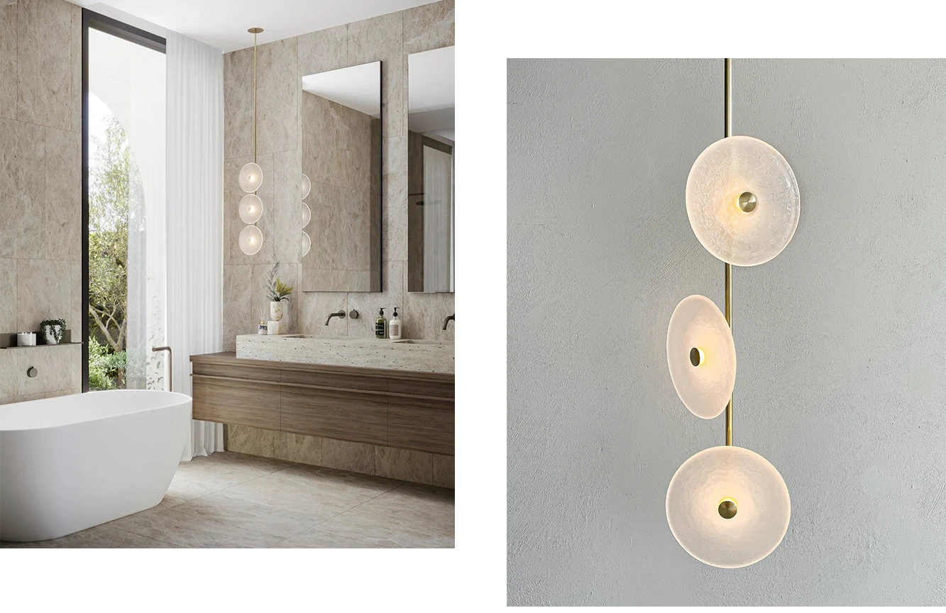 Bathroom Light, Coral Trio Pendant Light by Soktas Lighting at Nook Collections