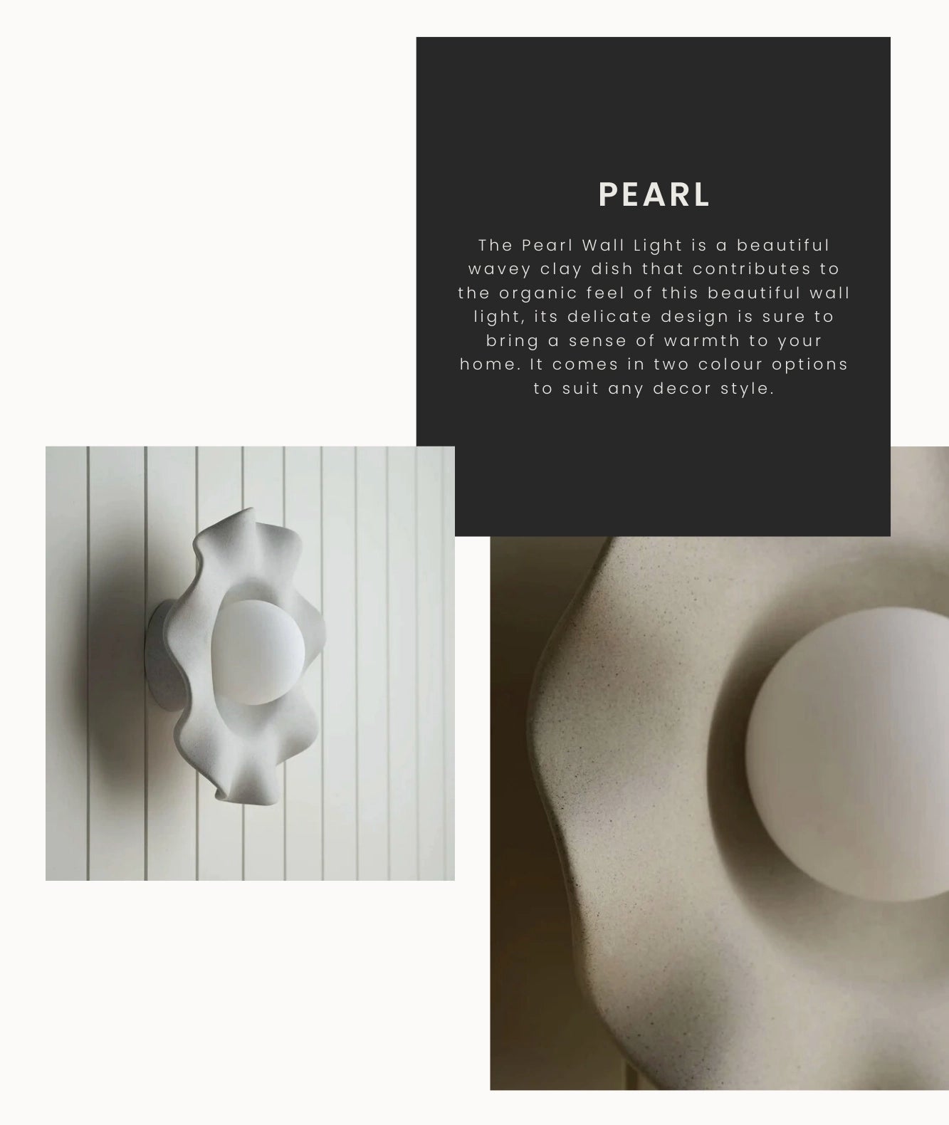 Pearl Wall Light | Organic Lighting | Nook Collections