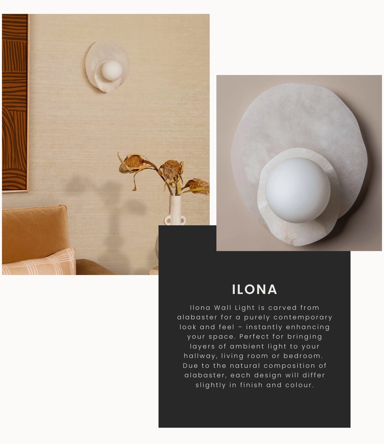 Ilona Wall Light | Organic Lighting | Nook Collections