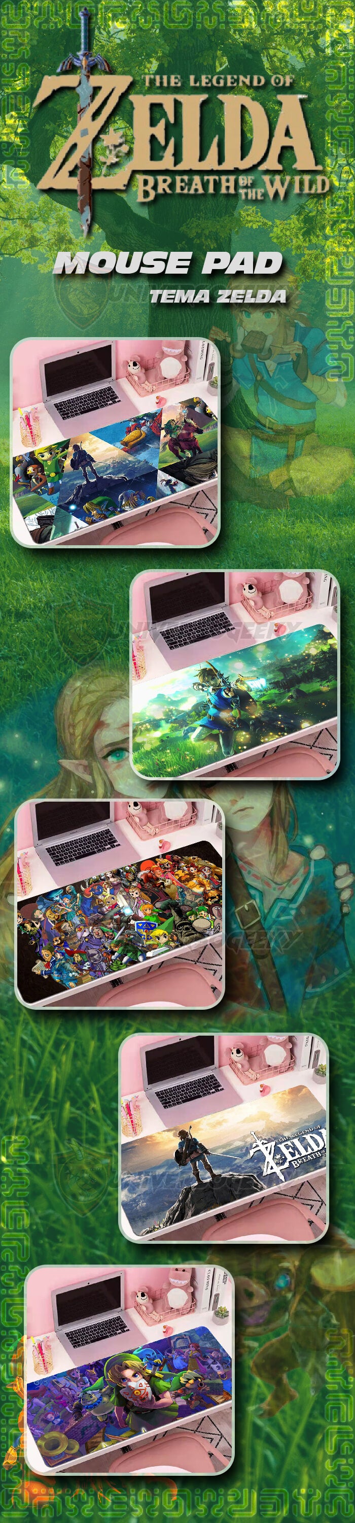 Mouse Pad - Tema The Legend of Zelda