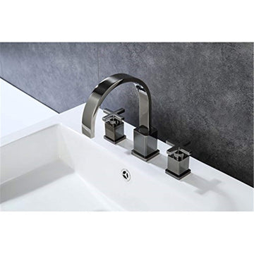 Legion Furniture UPC Faucet with Drain-Glossy Black Glossy Black/Brass