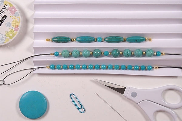 DIY Triple Strand Turquoise Stretch Bracelet – Affordable Jewellery ...