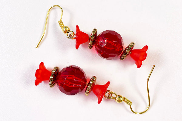 Red Christmas Candy Earrings