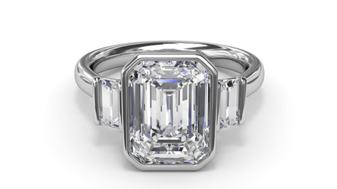 Diamond  Bezel Engagement Ring
