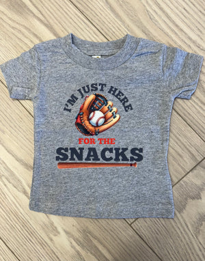 Graphic Shirt - Here for the Snacks - Graham and Grace Boutique