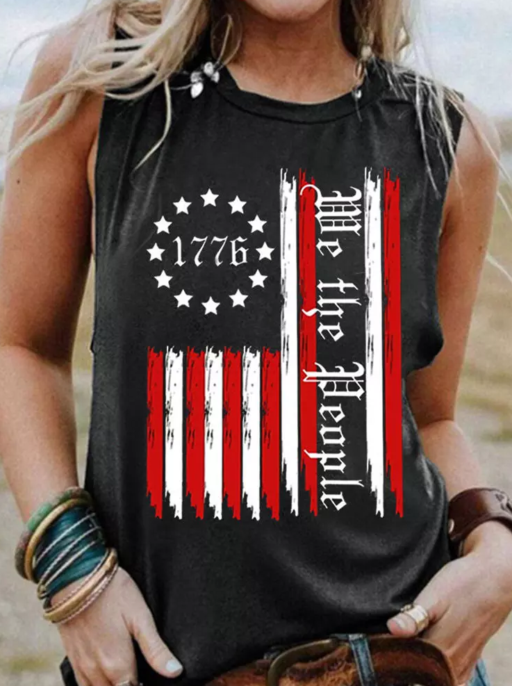 American Flag Star Striped 1776 We The People Tank – MagChic