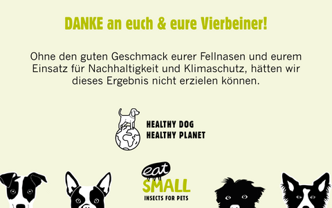 Klimaschutz und Ressourcenschonung EAT SMALL Insektenhundefutter