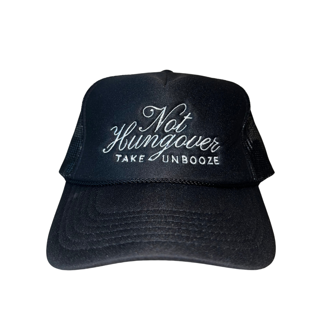 Not Hungover Black Trucker Hat - Unsupplements product image