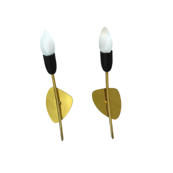 Pair Of Mid Century Modern Vintage 1950s Sconces