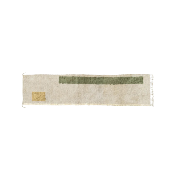 Athena Calderone x Beni Rugs: Resolute Runner – Taupe & Sage