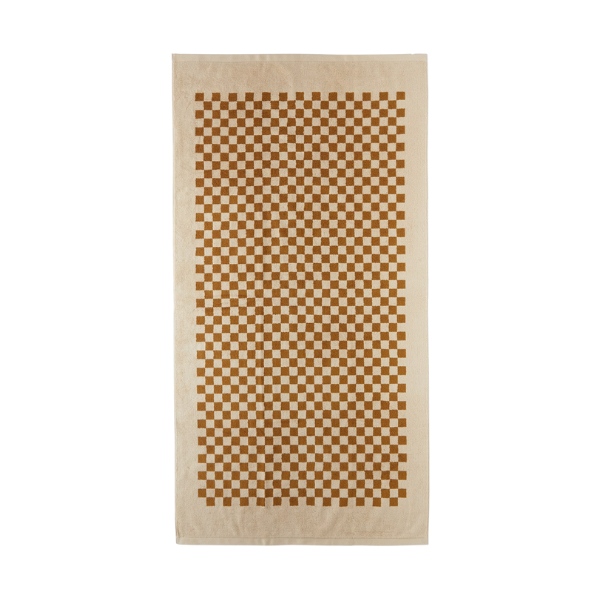 BAINA Brown & Beige Roman Pool Towel – Cedar & Sand