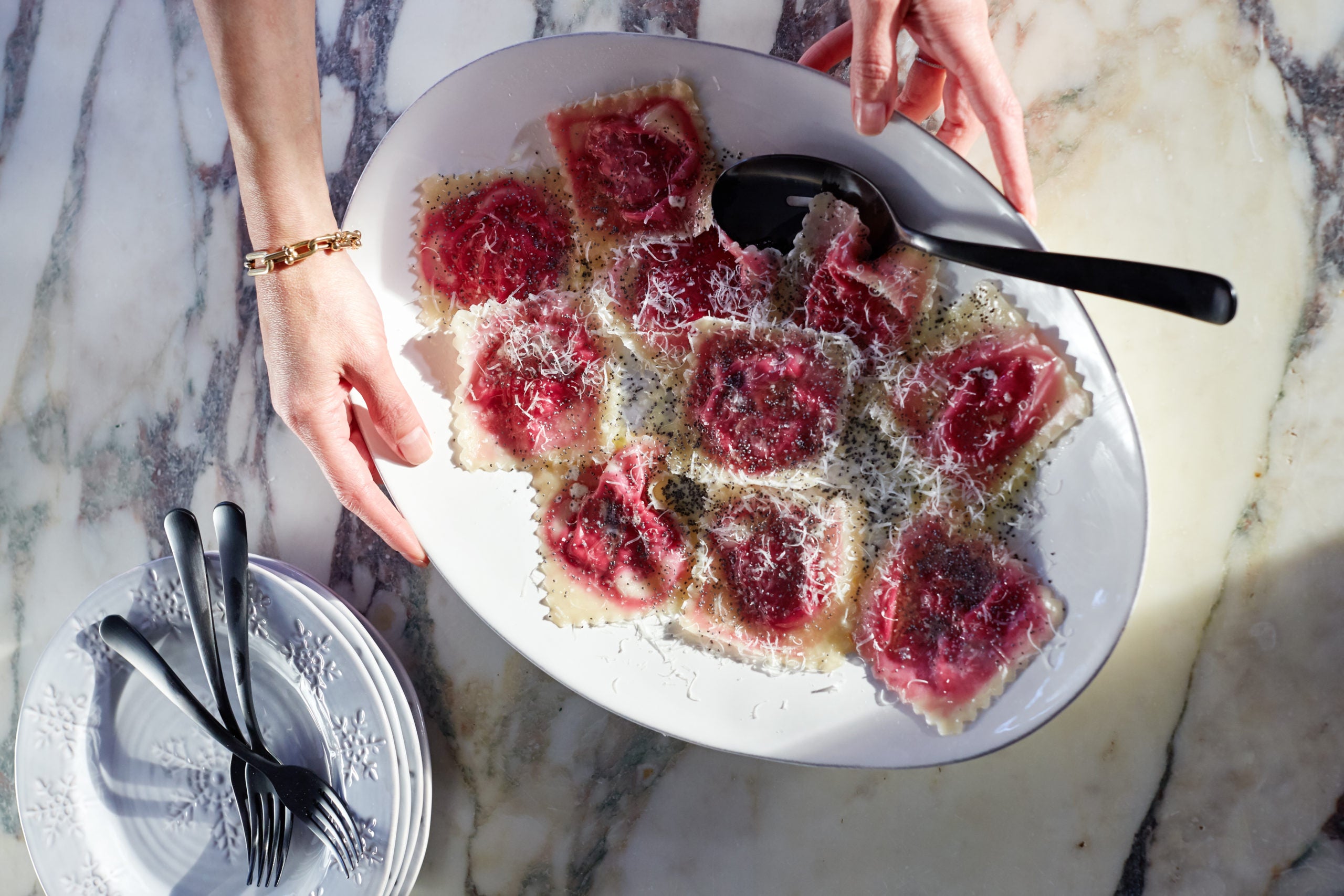 Beet and Ricotta Ravioli