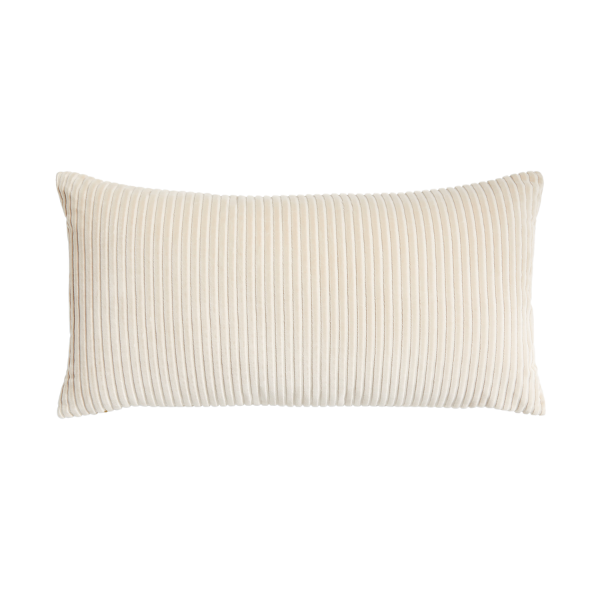 Crate & Barrel x Athena Calderone Creste Corduroy Ivory 30×15″ Pillow