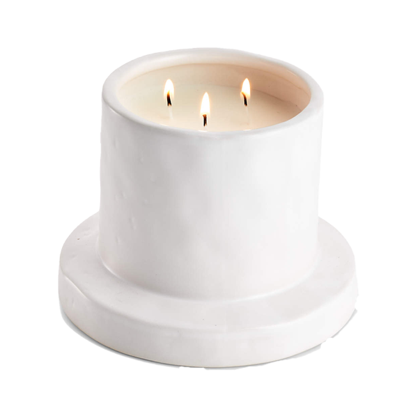 CRATE & BARREL ELLA SMALL WHITE CANDLE