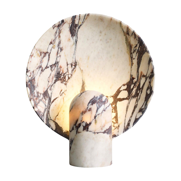 Sculpted Calacatta Viola Marble Lamp by Henry Wilson